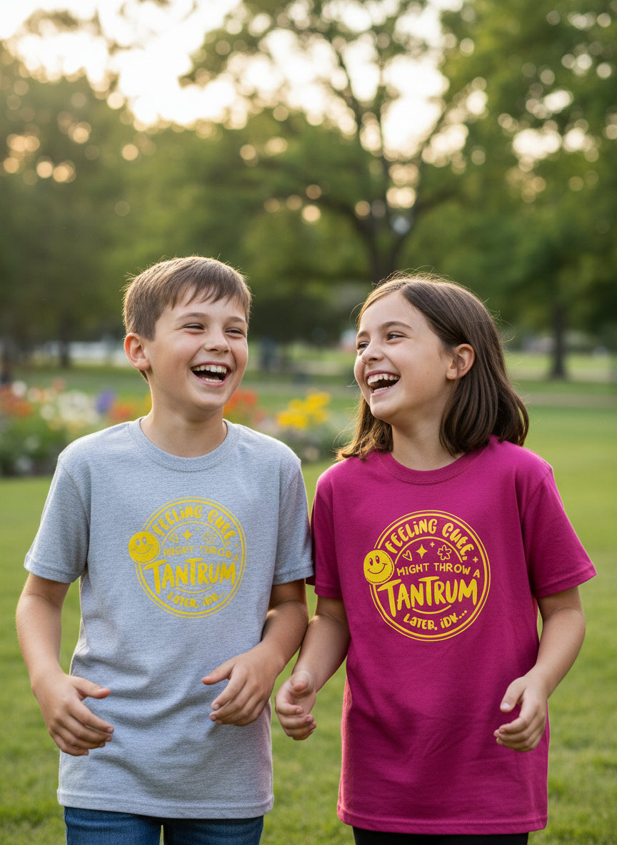 Feeling cute might have a tantrum later, funny t-shirt - personalized humorous slogan clothing