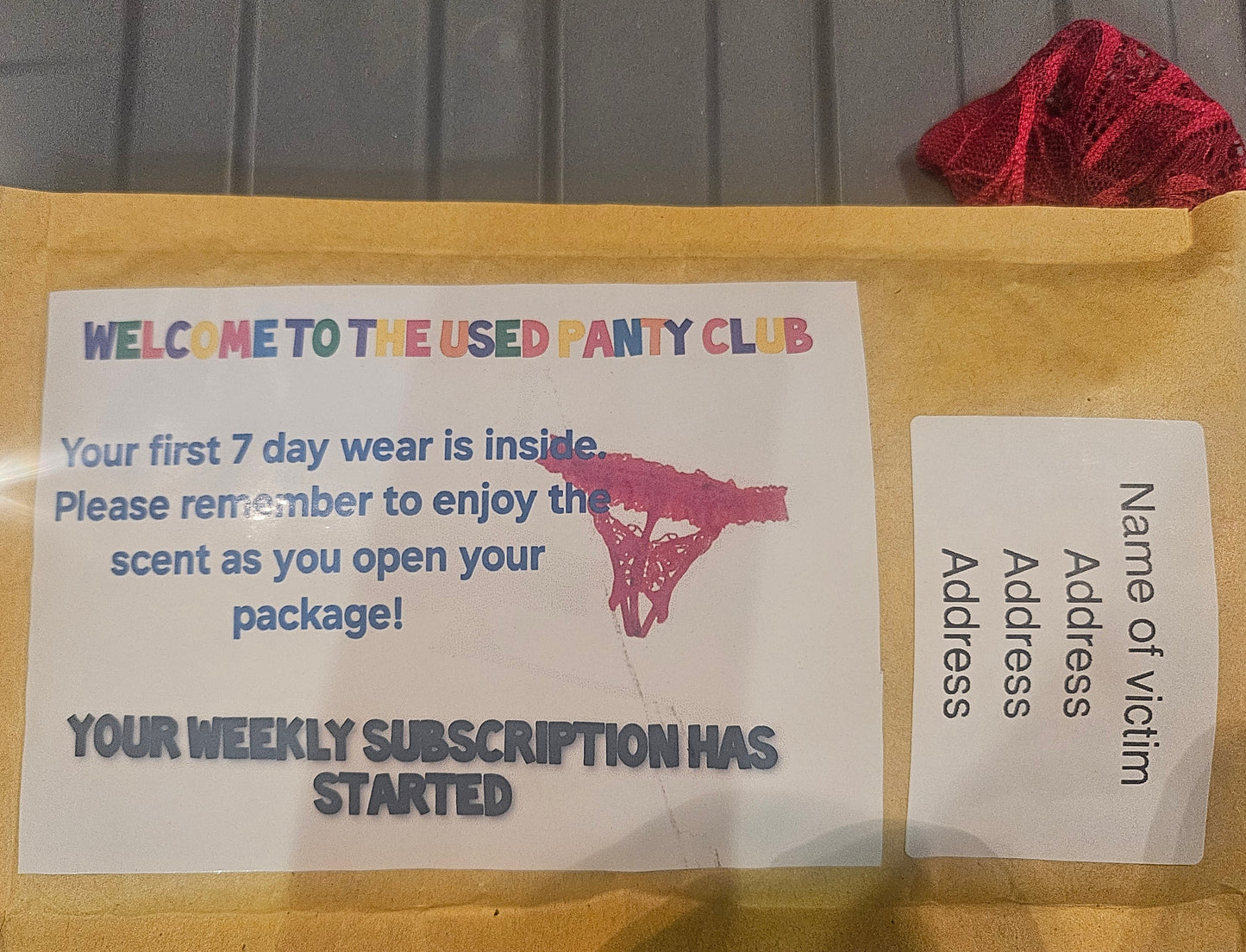 Used panties with real underwear