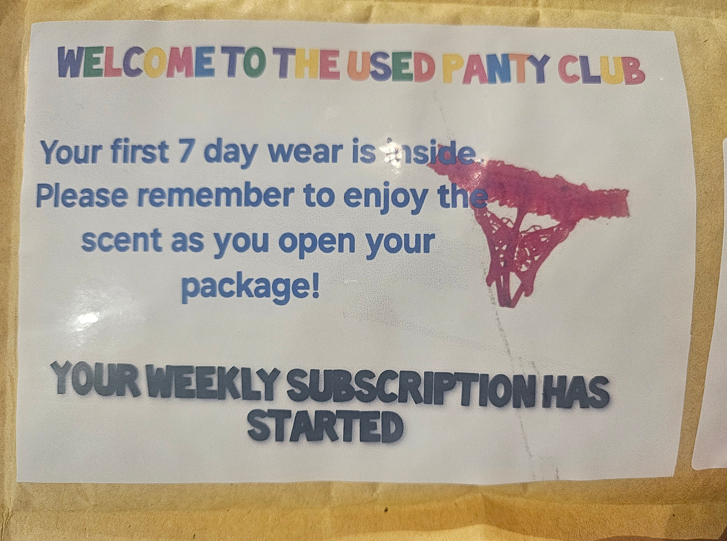 Used panties with real underwear
