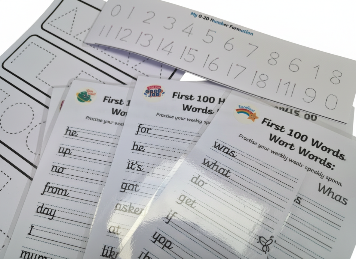 Reusable, personalised, eco-friendly handwriting sheets